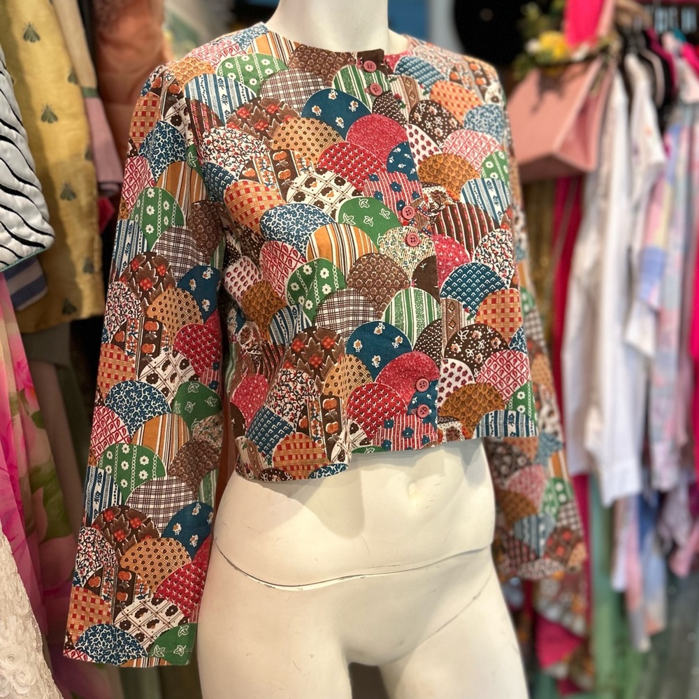 70s Cropped Quilted Top